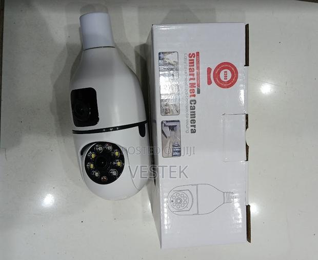 V380 Pro Dual Lens Nanny Camera Bulb Camera Dual Views Cameras