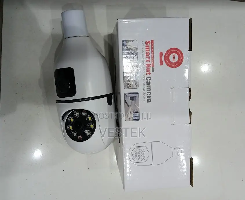 V380 Pro Dual Lens Nanny Camera Bulb Camera Dual Views Cameras