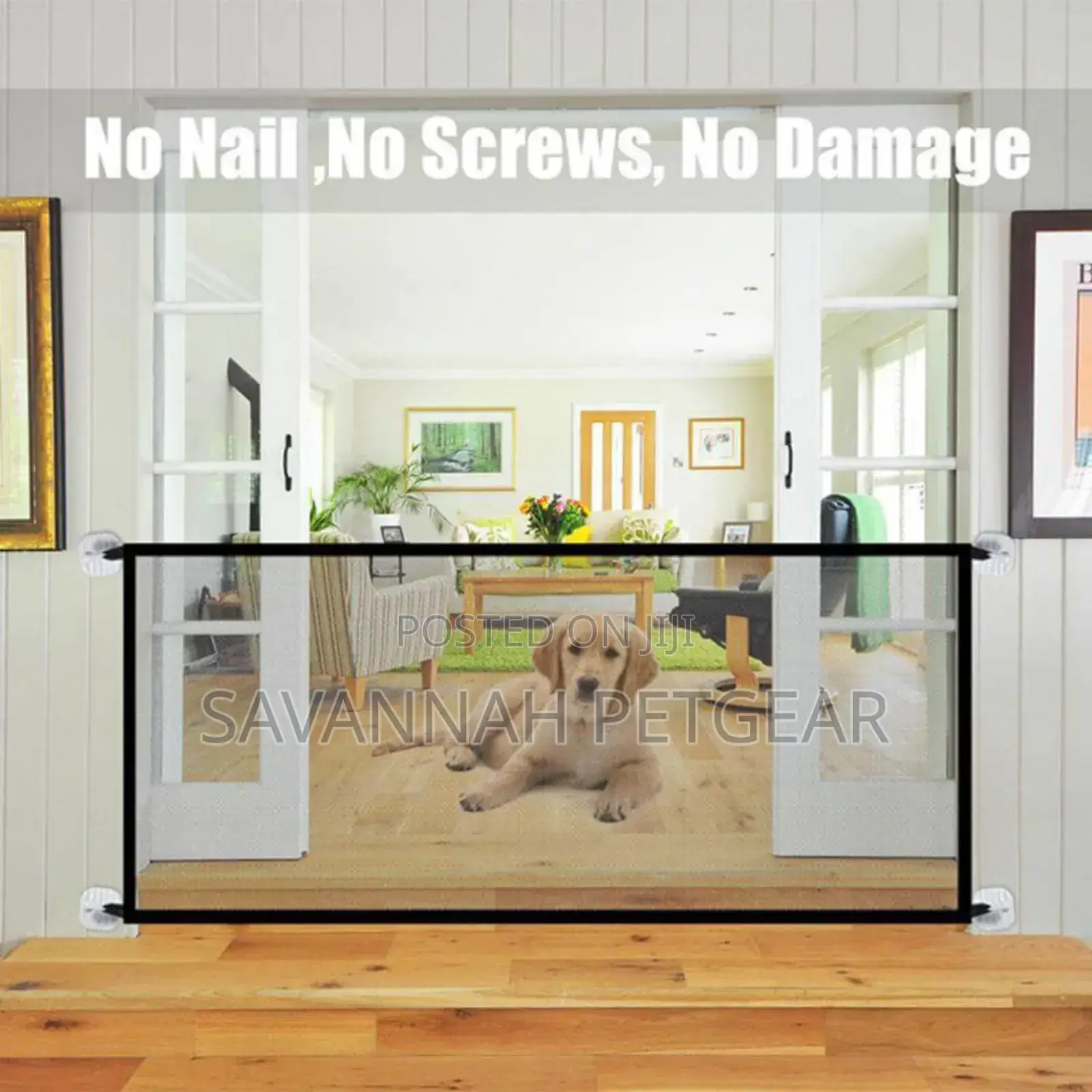 Mesh Dog Gate for Pet Safety Enclosure - 180cm Long