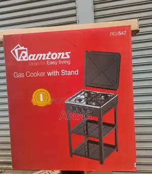 Ramtons 4 Burner Standing Cooker With Shelf New Model