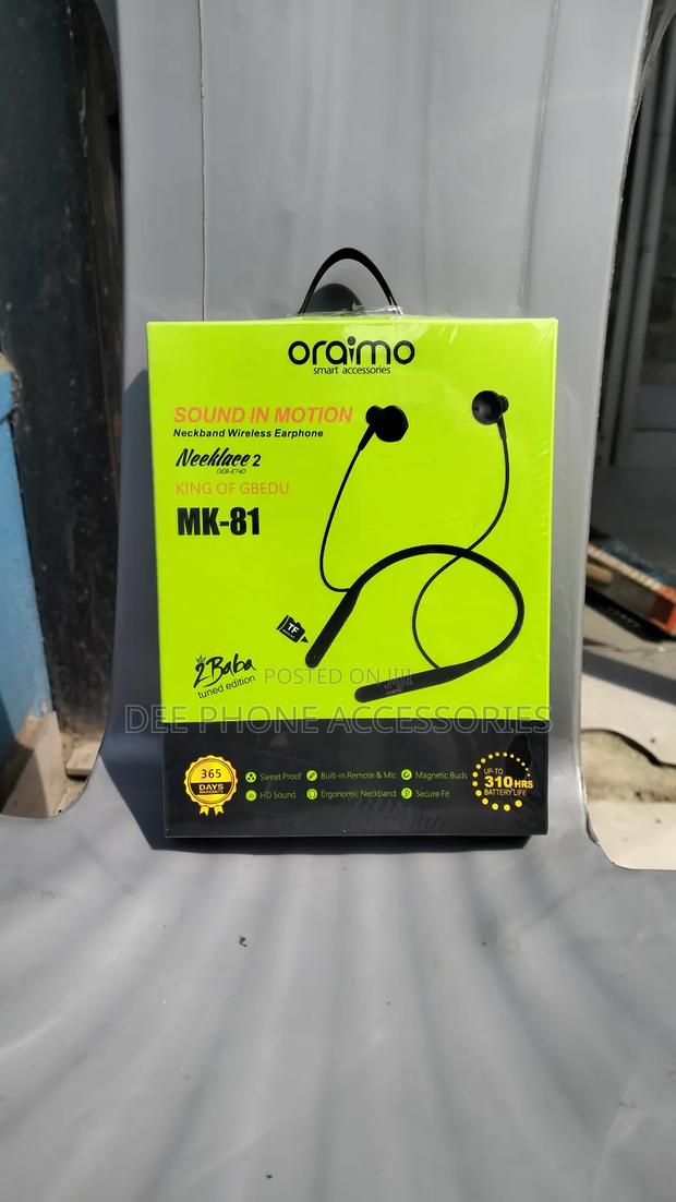 Oraimo Necklace 2 Wireless Earphones - thumbnail 3