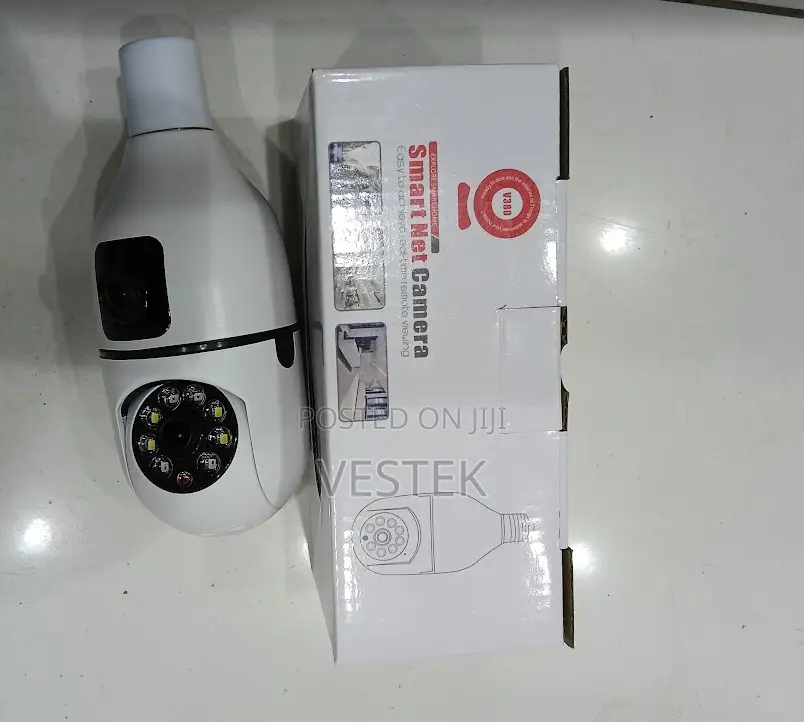 Dual Lens Bulb Camera V380 Pro Quality 360 Degrees Bulb Dual CCTV