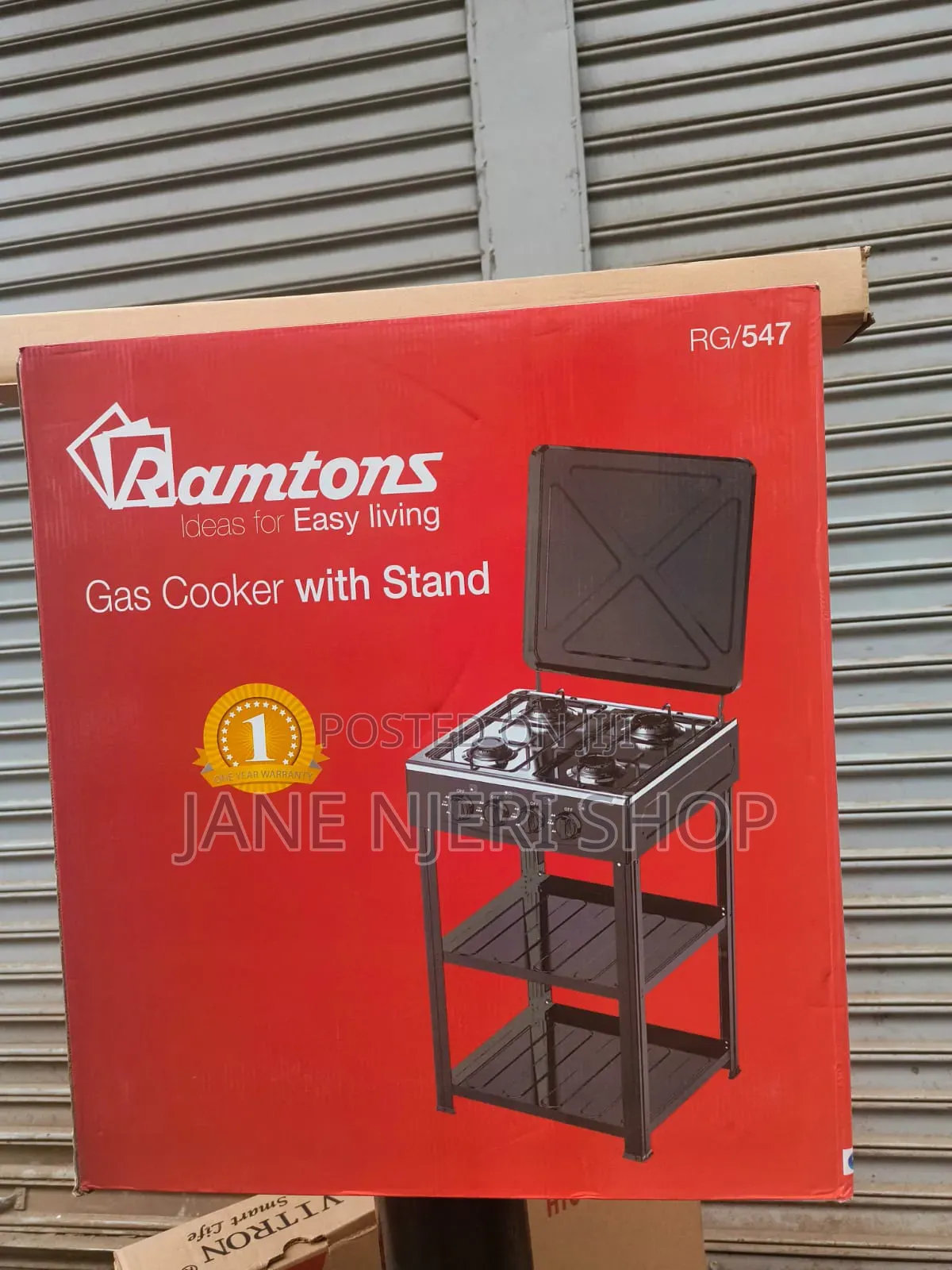 Ramtons 4 Burner Standing Cooker With Shelves