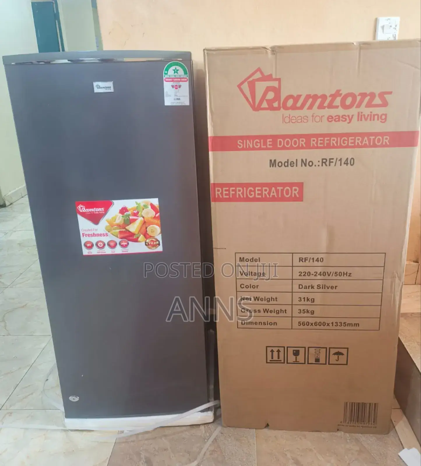 Ramtons Single Door 180 L Fridge.