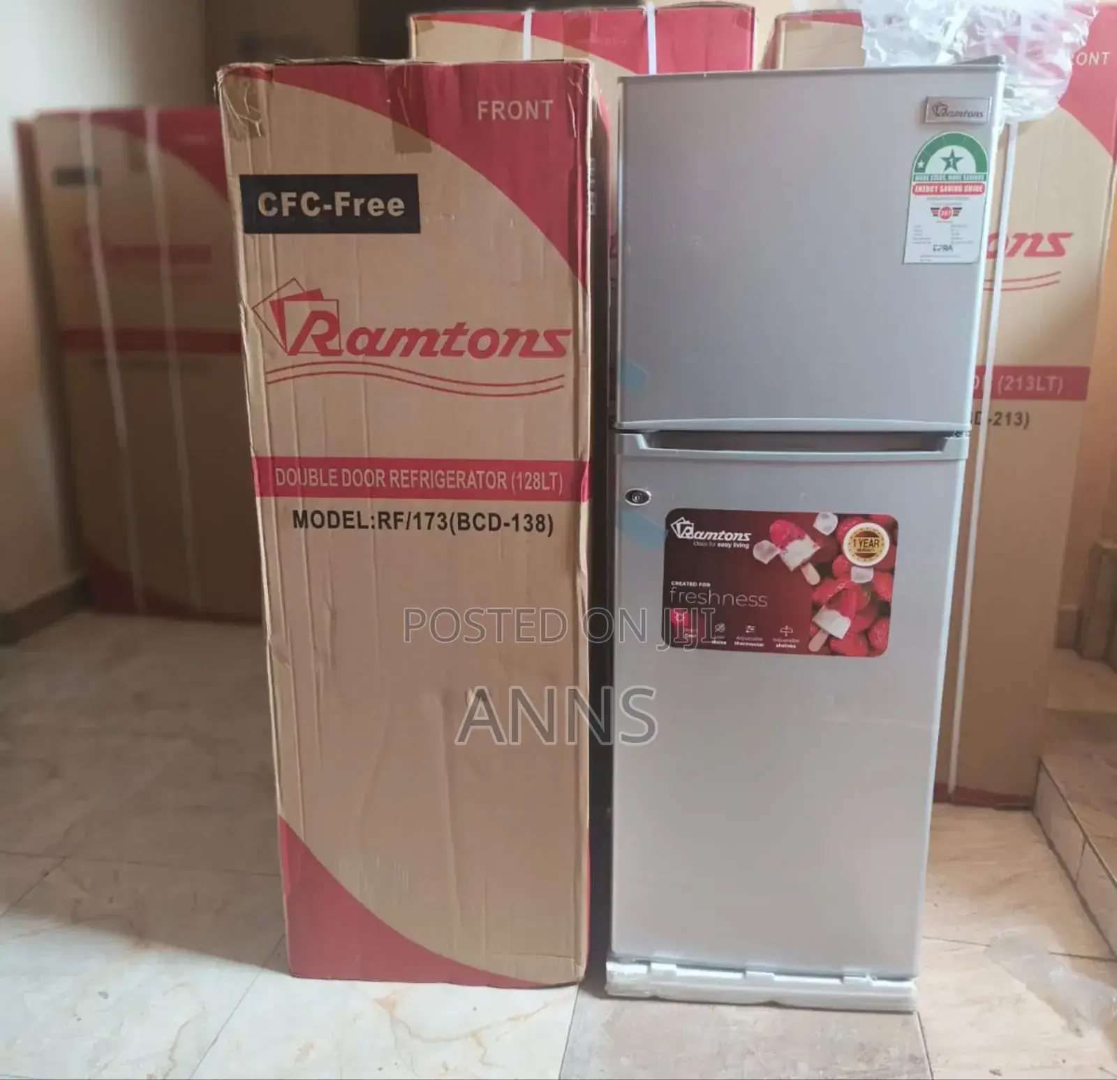 Ramtons, 2 Door Direct Cool Fridge, 128 Litres