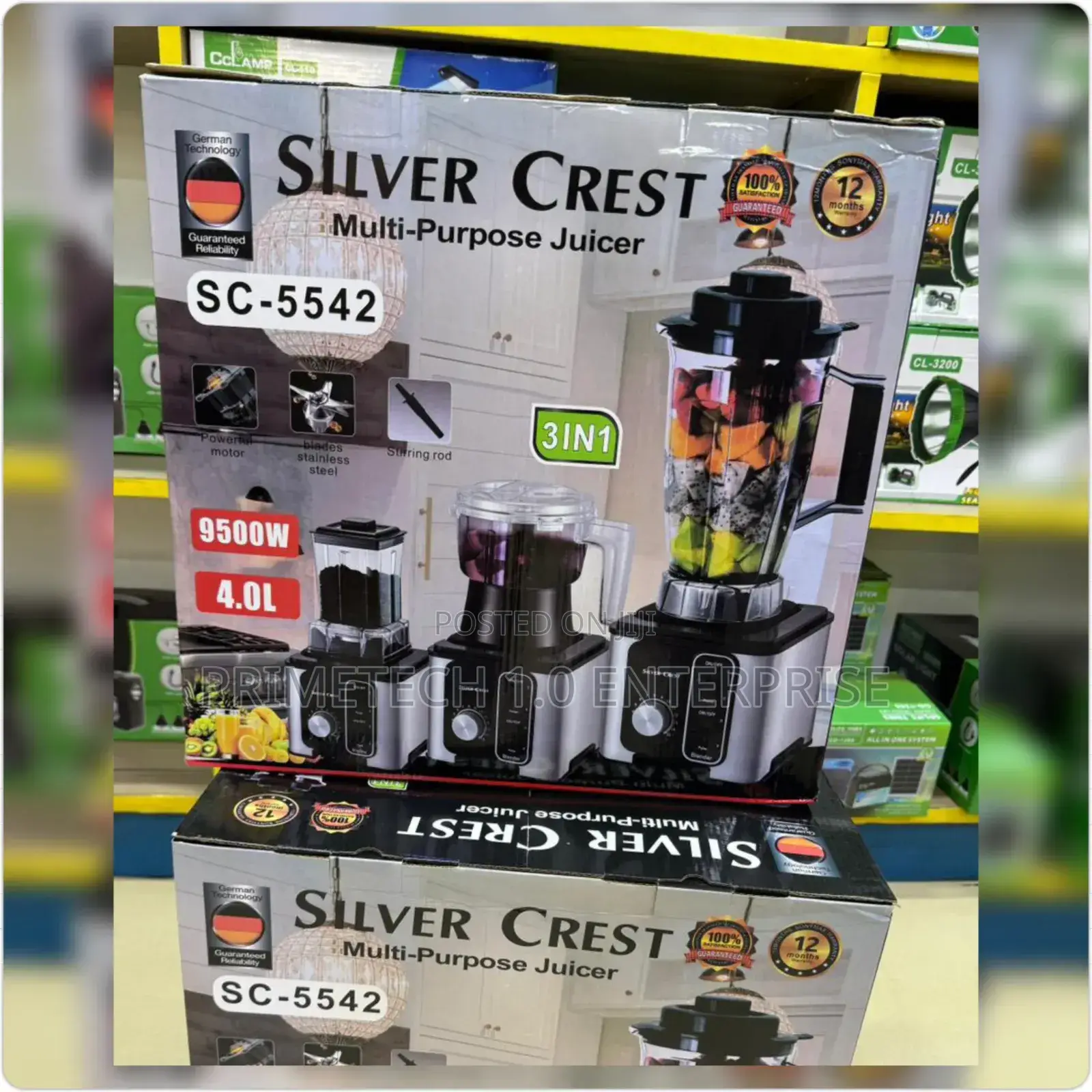 3 in 1 9500 Watts Silver Crest Blender