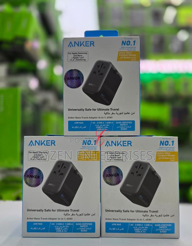 Anker 4 In 1 65w Universal Nano Travel Adapter