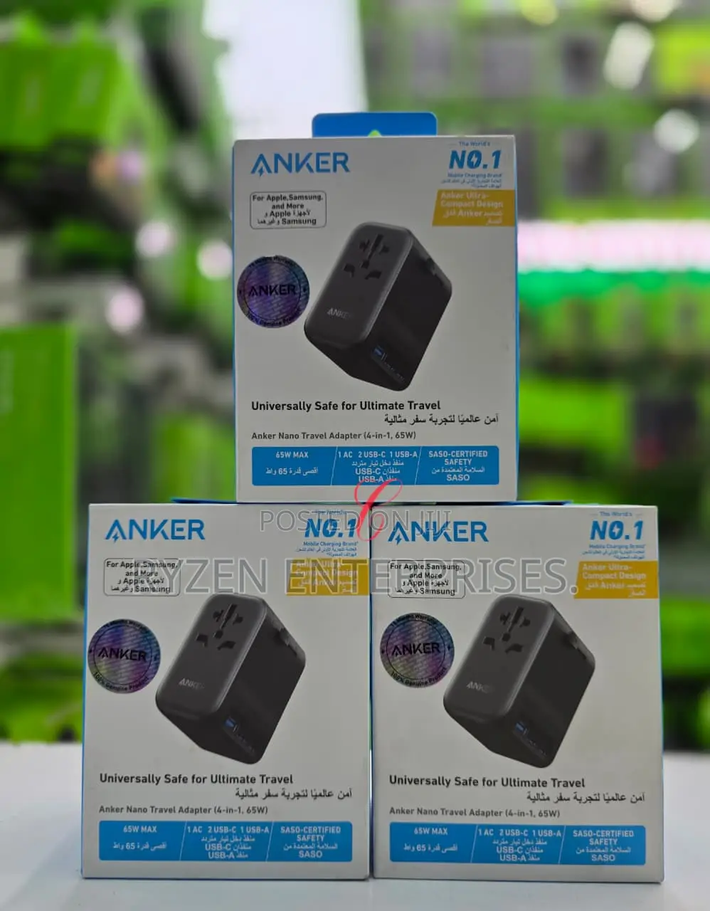 Anker 4 In 1 65w Universal Nano Travel Adapter