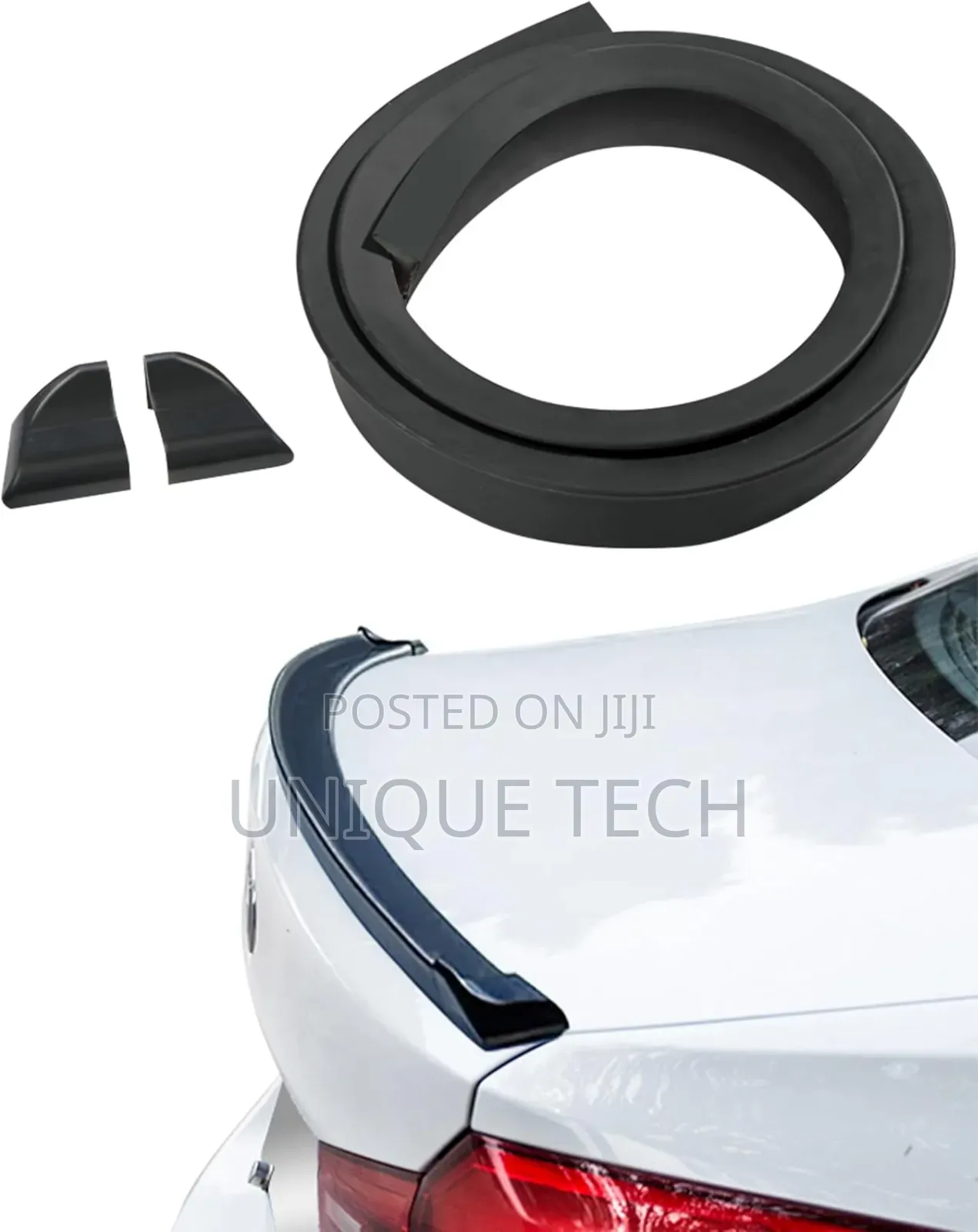 Universal Flexible Black Rubber Car Spoiler Sporty Trunk Lip