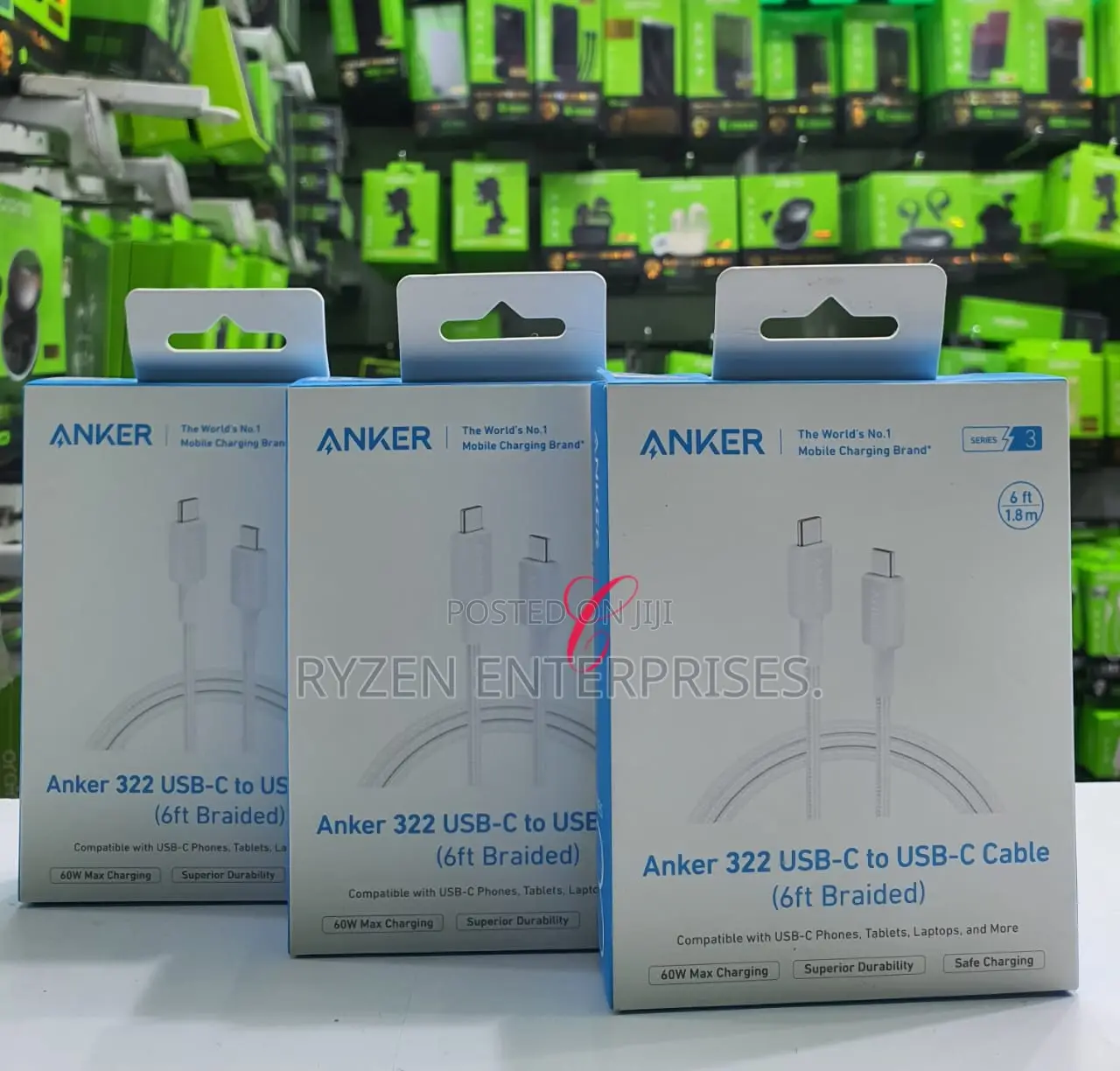 Anker 60w 6ft 322 Usb-c To Usb-c Cable Braided