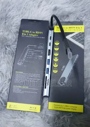 Type-C to HDTV 8-In1 Multi-Function Adapter Supports Uhd Resolution