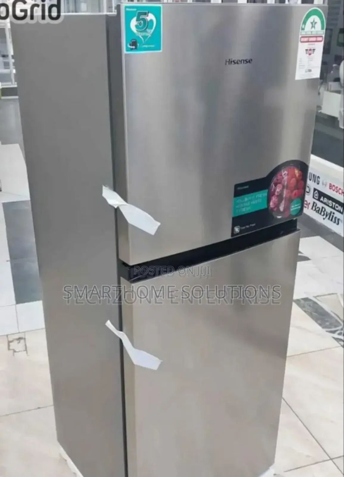 Silver 203l Hisense Double Door Fridge