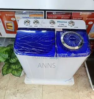 Hisense 7.5 Kg Twin Tub Washing Machine.