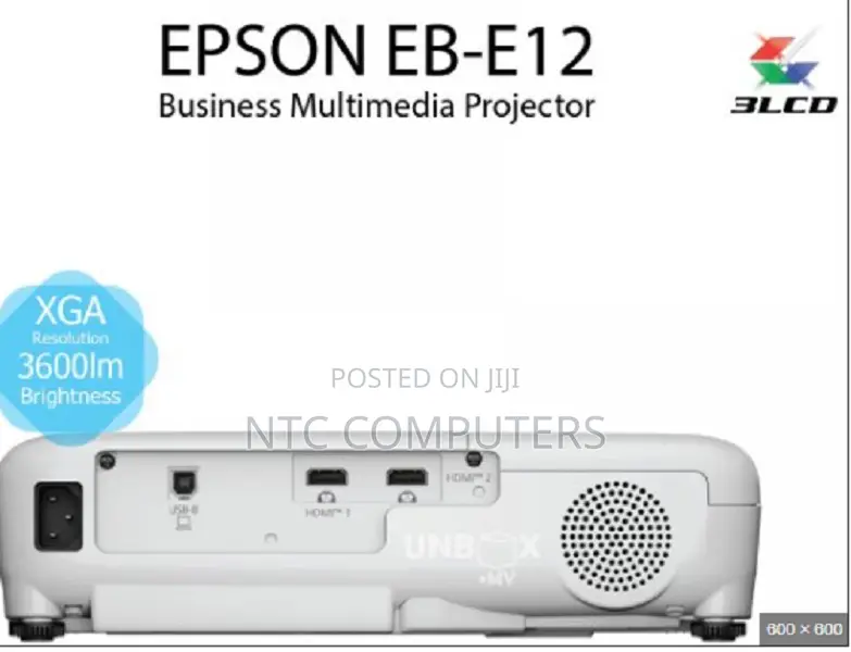 Epson Eb-E12 Xga 3600 Lumen Projector