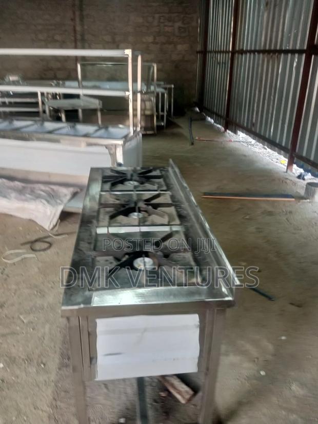 Luxury Stainless Three Burner Jiko - main view