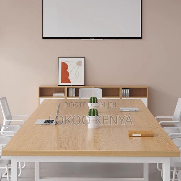 Office Table : Oversized Wooden Boardroom Table - thumbnail 6