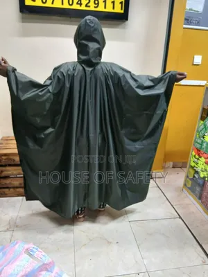 Poncho With Buttons Press Closure