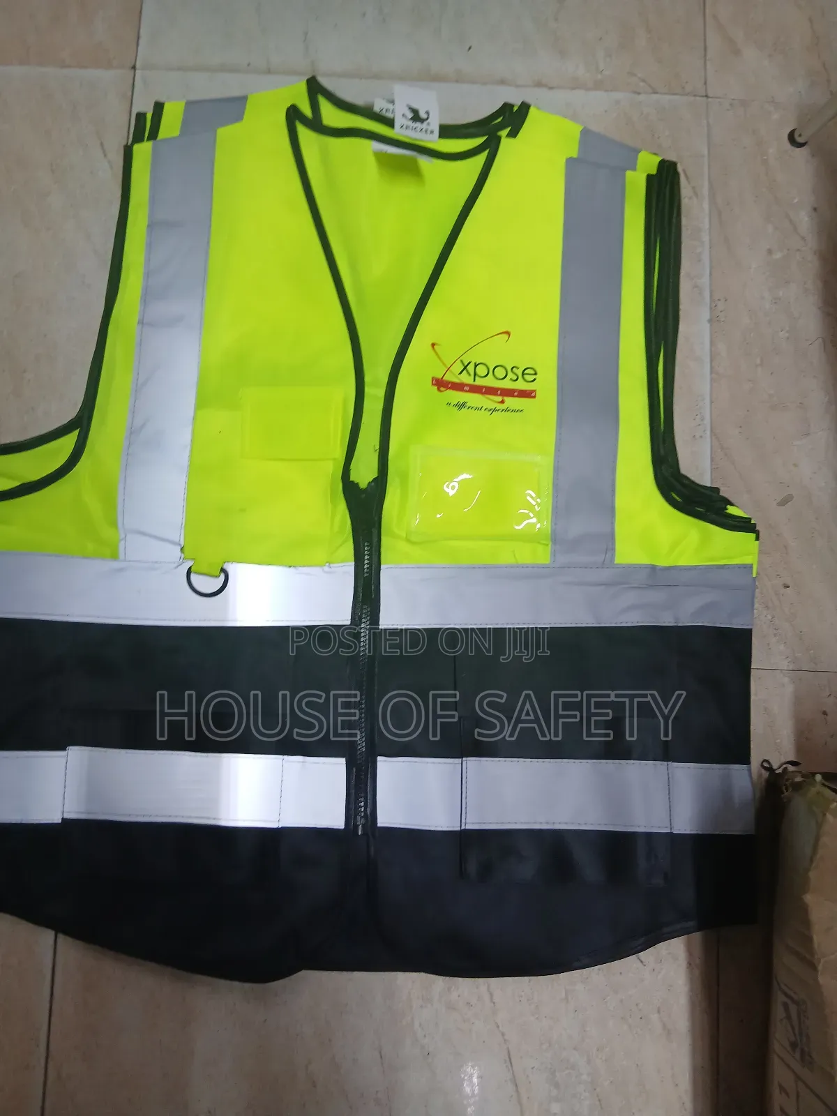 Luminous Green And Black Safety Vests