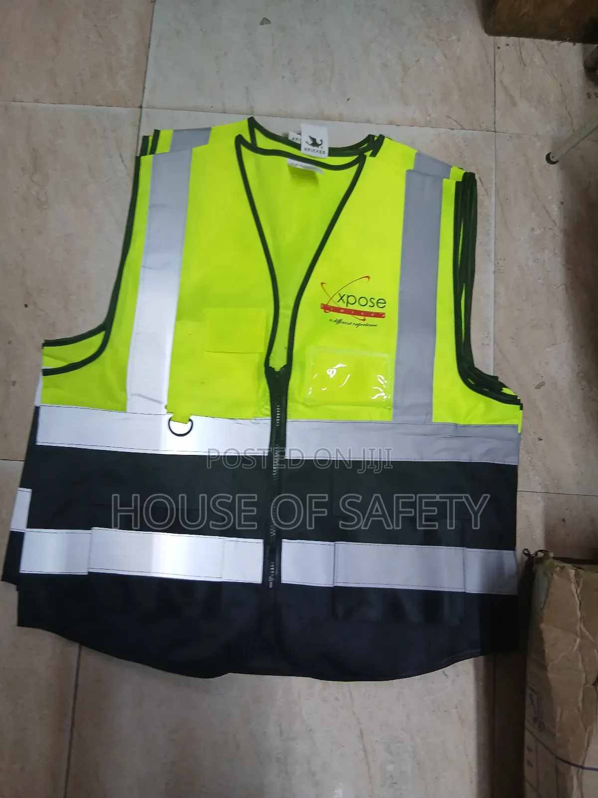 Luminous Green And Black Safety Vests