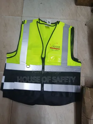 Luminous Green And Black Safety Vests