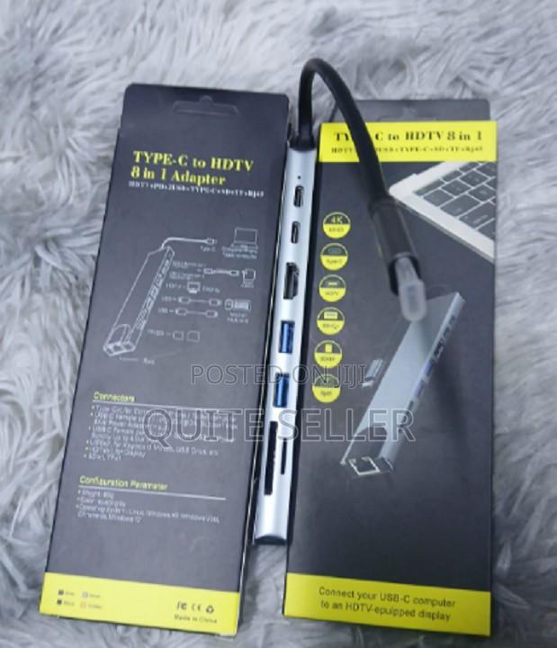 Type C 8-in-1 Adapter With High Speed Data Transfer: 3-Port - main view