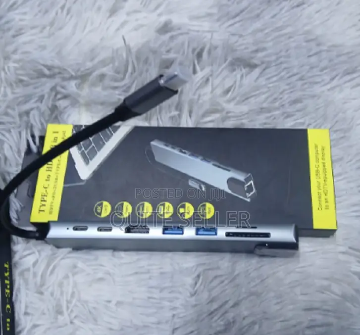 Affordable 8-in-1 Usb C Multiport Hub With Full Hd 1080p or 3d Video