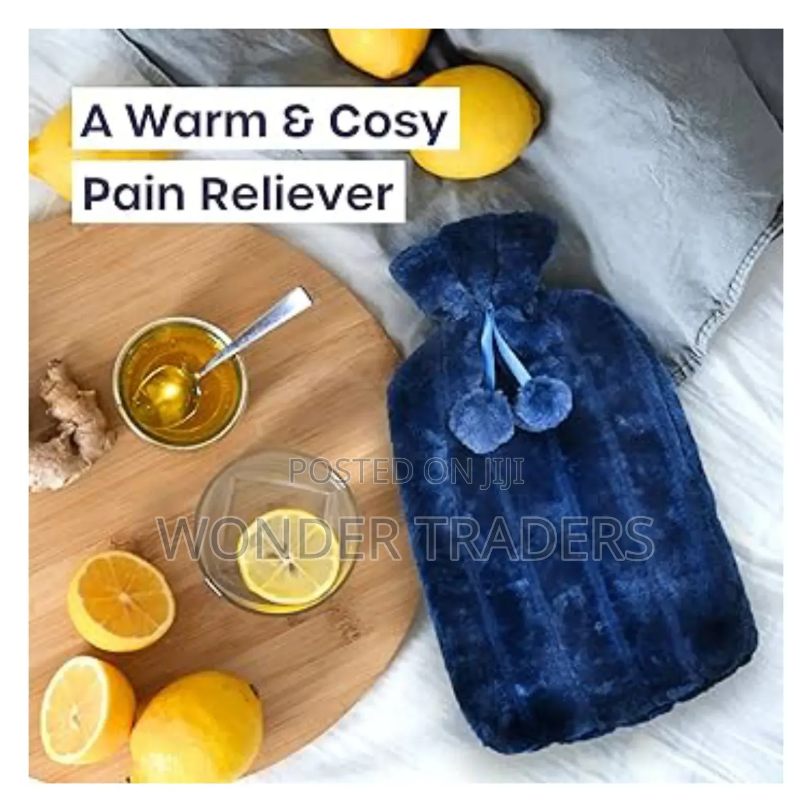 *Fluffy Fabric Covered 2 Litre Hot Water Bottle Bag*
.