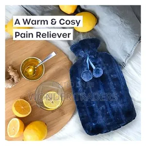 *Fluffy Fabric Covered 2 Litre Hot Water Bottle Bag*
.