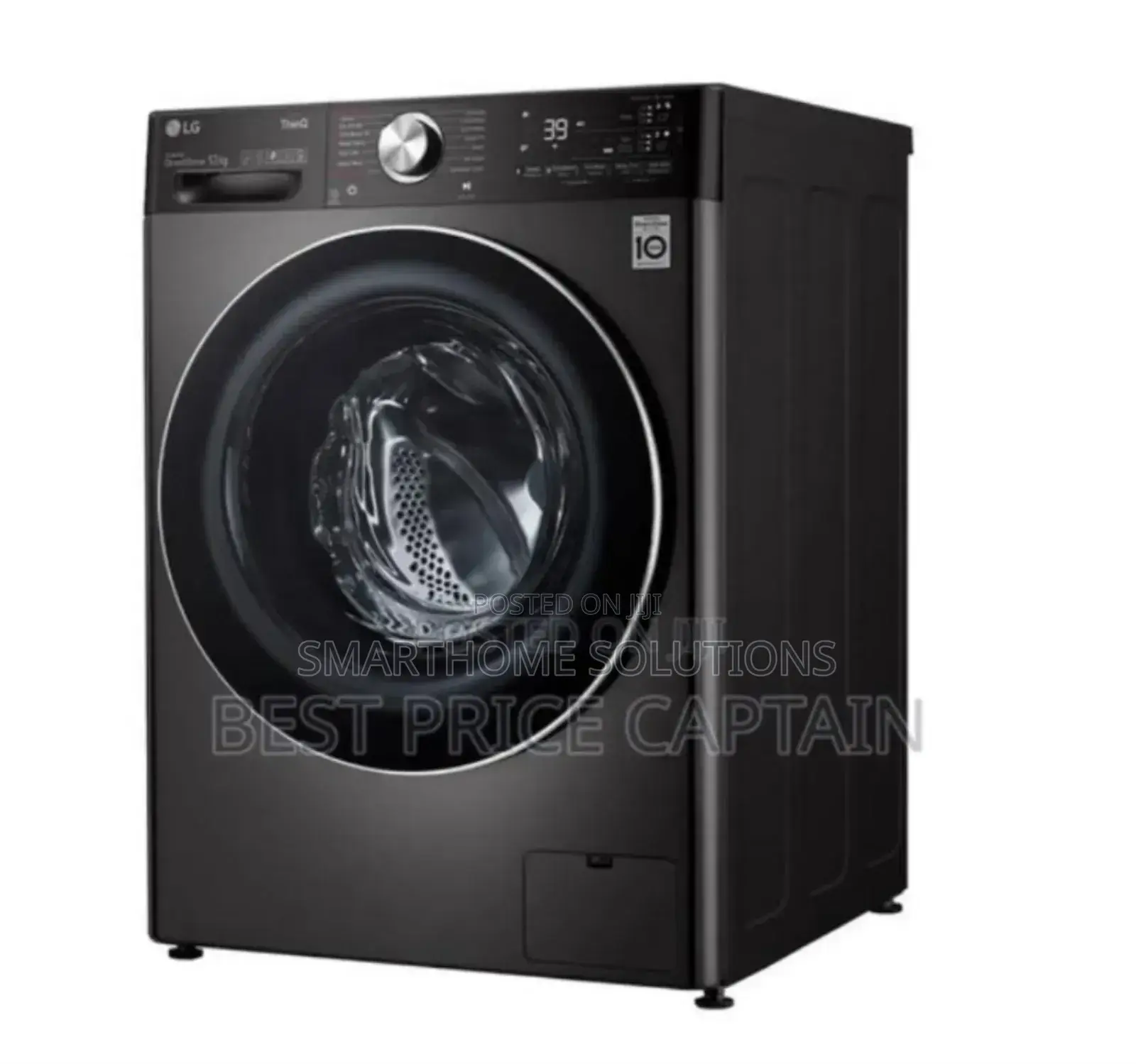 Black 11kgs Front Load Wash and Spin Lg Washing Machine