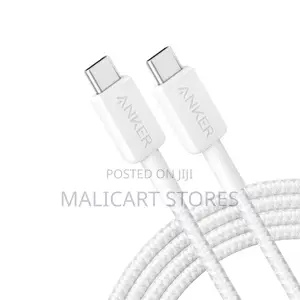 Anker 322 Usb-C to Usb-C 60w Cable (6ft) Braided –A81f6h11–Black