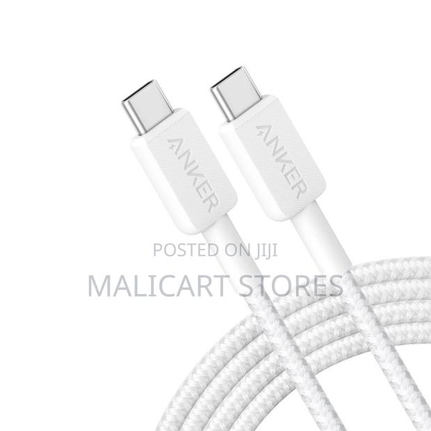 Anker 322 Usb-C to Usb-C 60w Cable (6ft) Braided –A81f6h11–Black - thumbnail 2