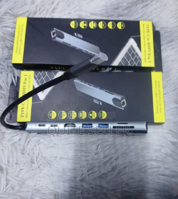 Brand Type C Hub HDTV 8 in 1 Adapter, Multi Port Dongle