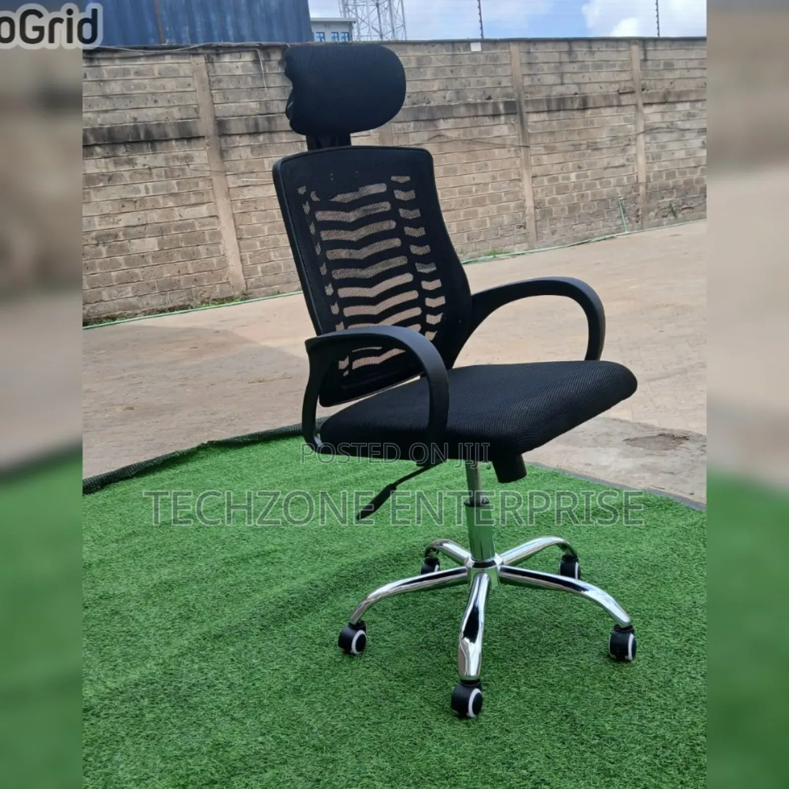 Secretarial High Quality Mesh Office Chair With Headrest 