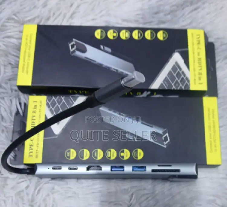 Type-C to HDTV 8 in 1usb C Type Hub 8 in 1 With Connectivity Solution