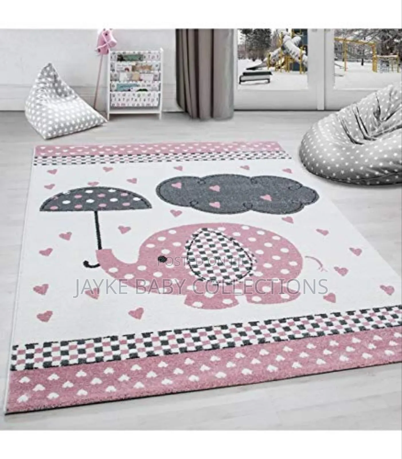 Kids Bedroom Nursery Rug 160x100cm Non-Slip