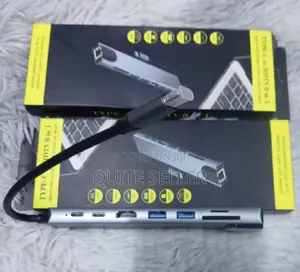 Smart Type-C Adapter 8 in 1 With Data Transmission Speed Up to 5 GBPS
