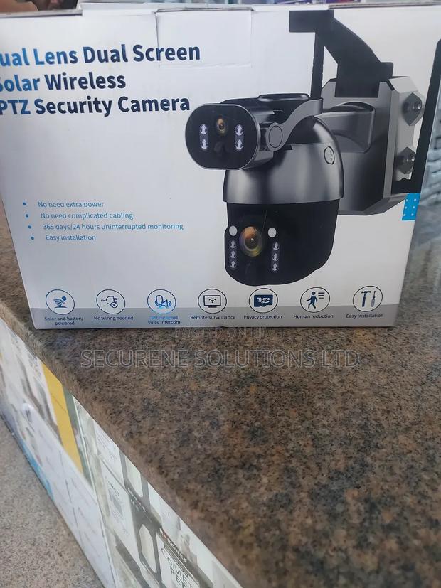 Dual Lens Dual Screen Solar Wireless PTZ / Ubox Solar Camera. - thumbnail 3