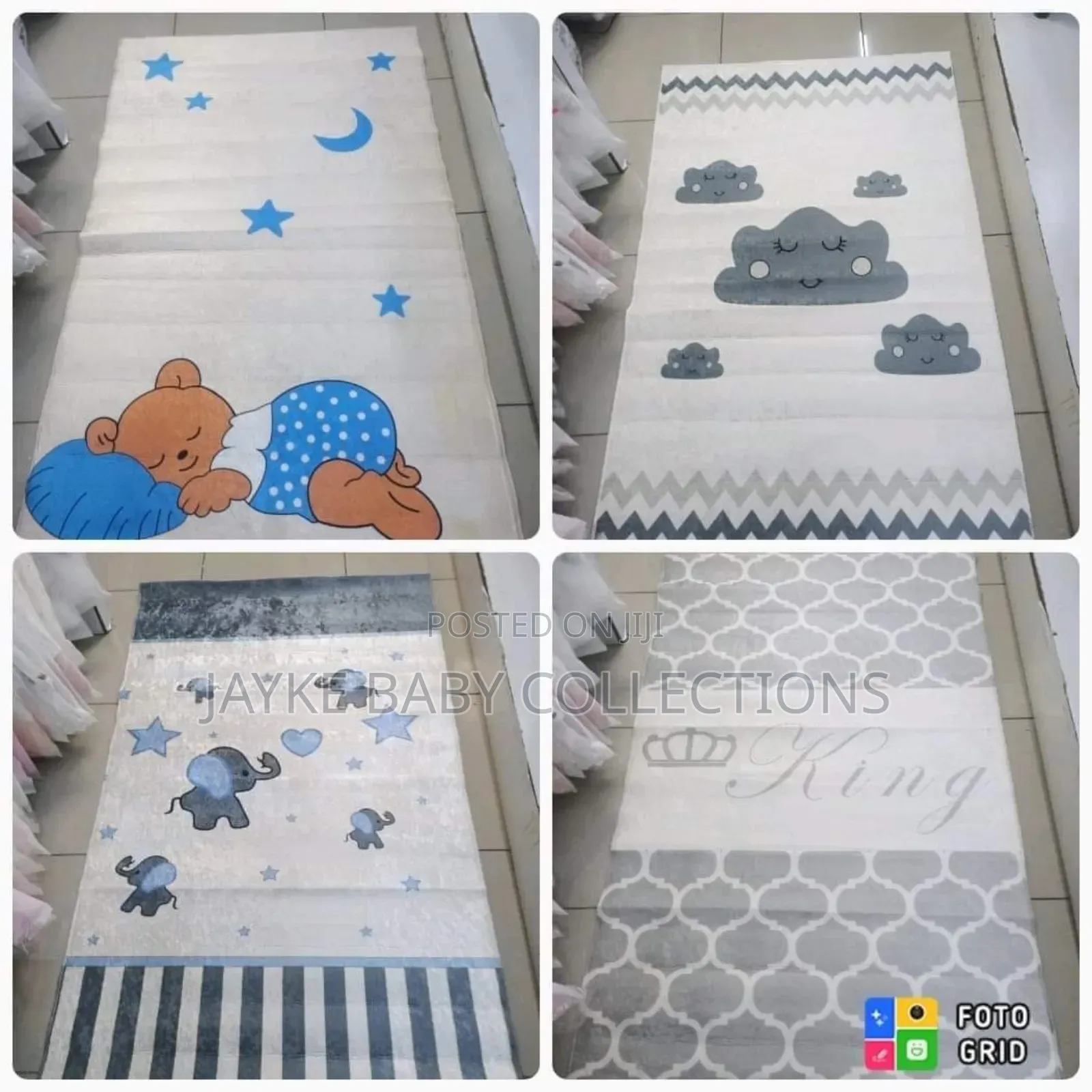 Kids Bedroom Nursery Rug 160x100cm Non-Slip