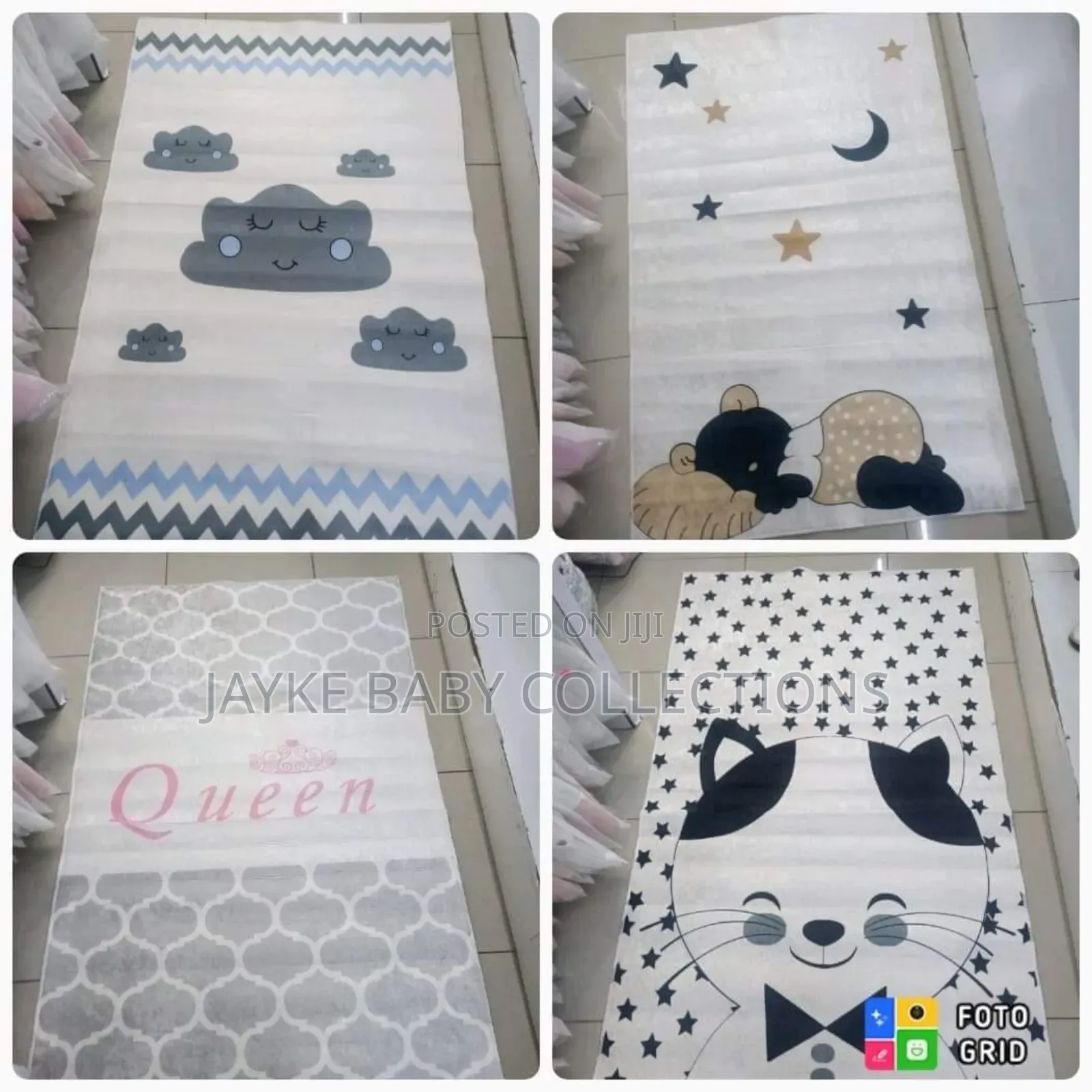 Kids Bedroom Nursery Rug 160x100cm Non-Slip