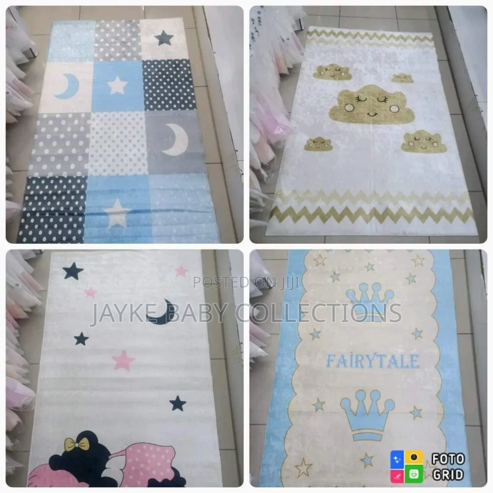 Kids Bedroom Nursery Rug 160x100cm Non-Slip