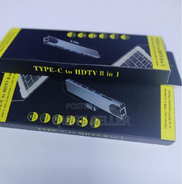 Typec Adapter 8 in 1allowing for Quick Transfers, Such as Moving Data