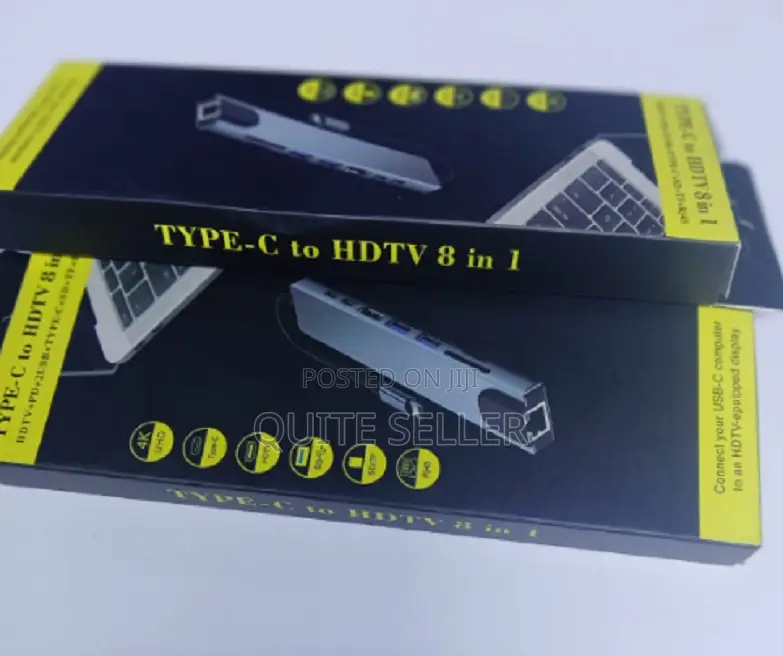 Smart and New 8 in 1 87w Type-C to Pd+Usb3.0x2+Sd+Tf+Hdmi+Rj45+Type-C