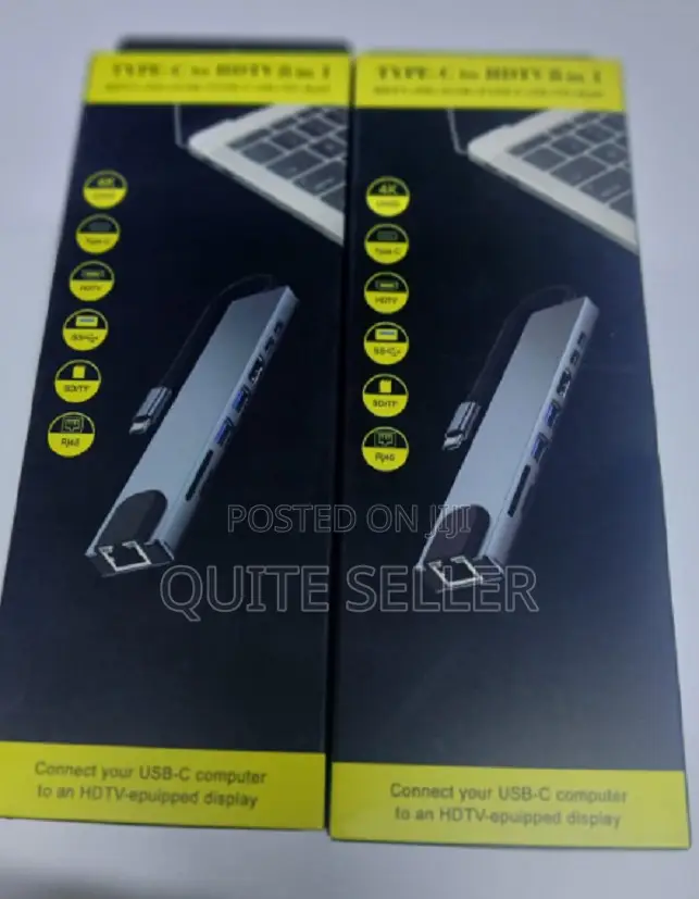 8 in 1 87w Type-C to Pd+Usb3.0x2+Sd+Tf+Hdmi - Compatible With 1080p