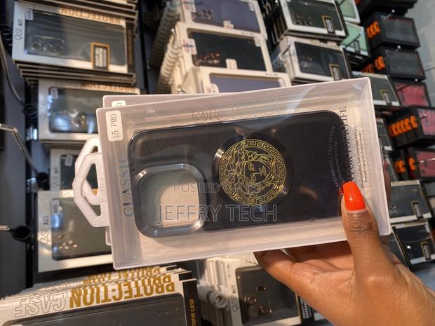 Strwefs Versace Logo for iPhone 15 Pro Back Case - main view