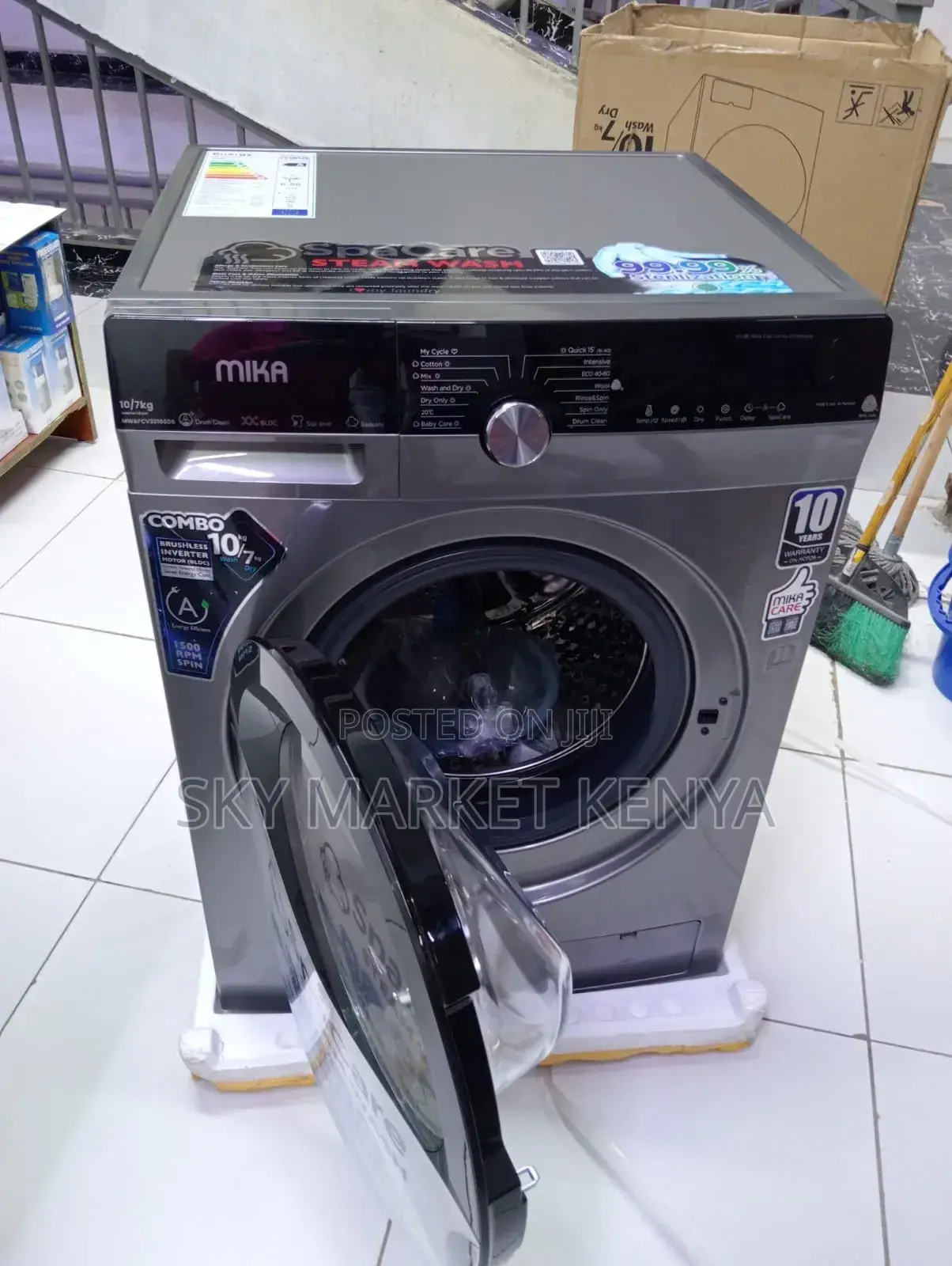 Mika Washing Machine 10/7 Kg Washer and Dryer Combo Fully Automatic