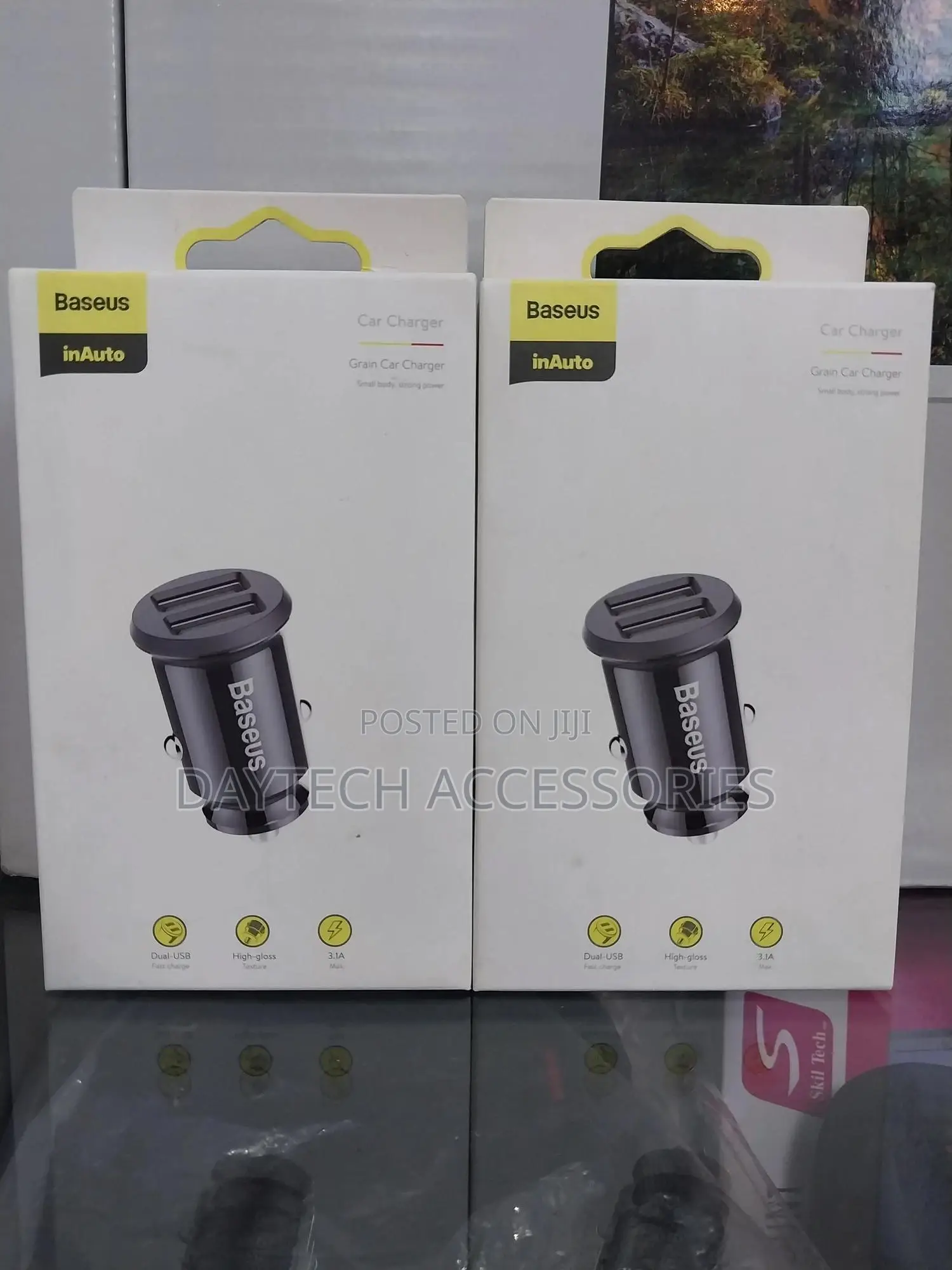 Baseus Grain Car Charger 2 X Usb-a 3.1a