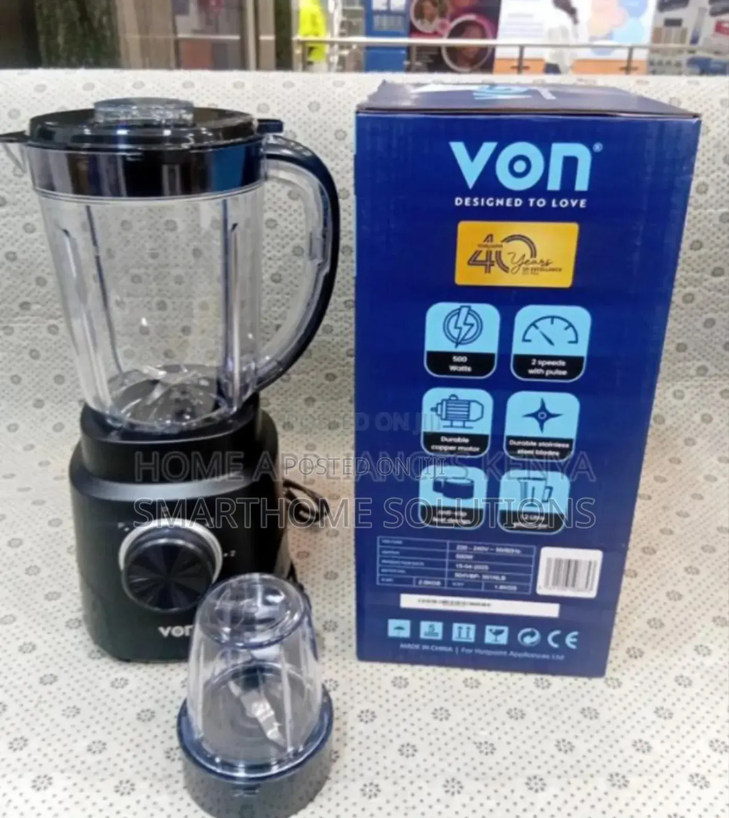 Black Vob 1.2l 2in1 Blender