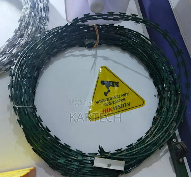 Green Coated Razor Wire – High Security Fencing Solution - main view