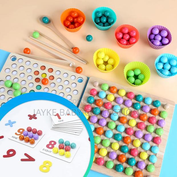Montessori Clip Beard Puzzle Board Game - thumbnail 2