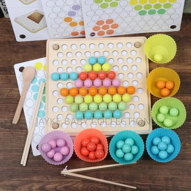 Montessori Clip Beard Puzzle Board Game - thumbnail 6